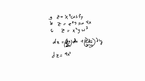 determine-the-differential-mathrmd-z-of-each-of-the-following-a-zx4-cos-3-y-b-ze2-y-sin-4-x-c-zx2-y
