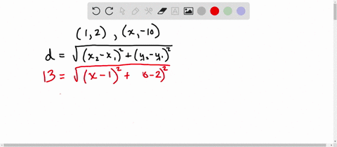 find-x-such-that-the-distance-between-the-points-is-13-12x-10