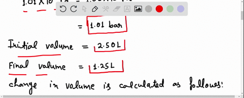 as-a-gas-cools-it-is-compressed-from-250-mathrml-to-125-mathrml-under-a-constant-pressure-of-101-tim