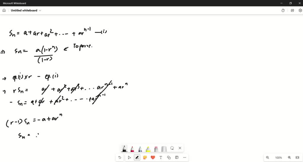 SOLVED: Derive the formula (1.4) for the sum Sn of the geometric ...