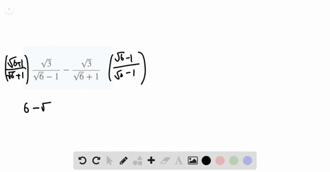 simplify-fracsqrt3sqrt6-1-fracsqrt3sqrt61