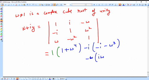 if-omega-neq-1-is-a-complex-cube-root-of-unity-and-xbleftbeginarrayccc1-i-omega-1-1-omega2-0-omega2-