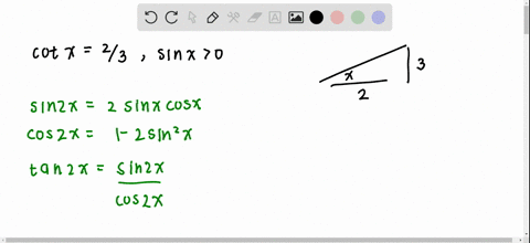 Solved Double Angle Formulas Find Sin 2 X Cos 2 X And Tan 2 X From The Given Information Tan X Frac 1 3 Quad Cos X 0 Solved Double Angle Formulas Find Sin 2 X Cos 2 X And Tan 2 X From The Given Information Tan X Frac 1 3 Quad Cos X 0