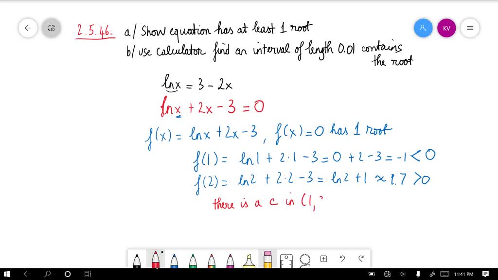 SOLVED:(a) Prove that the equation has at least one real root. (b) Use ...