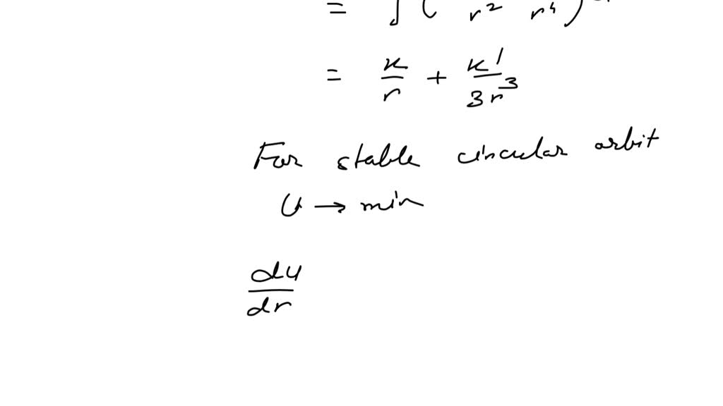 A particle of mass m is observed to move in a spiral orbit given by the ...