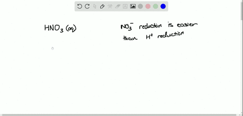 in-the-electrolysis-of-hno_aq-hydrogen-is-produced-at-the-cathode-according-to-a-table-of-reduction-