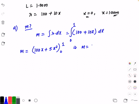 the-density-of-a-100-mathrmm-long-rod-can-be-described-by-the-linear-density-function-lambdax100-mat