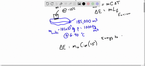 a-mountain-glacier-ends-in-a-small-lake-that-holds-185000-mathrmm3-of-water-initially-at-640circ-mat