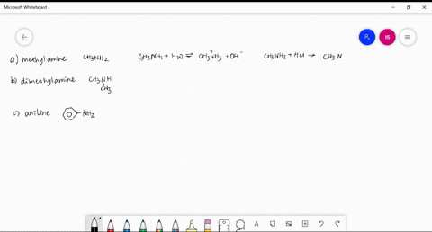 write-the-balanced-chemical-equations-for-the-1-reaction-of-each-of-the-following-amines-with-water-