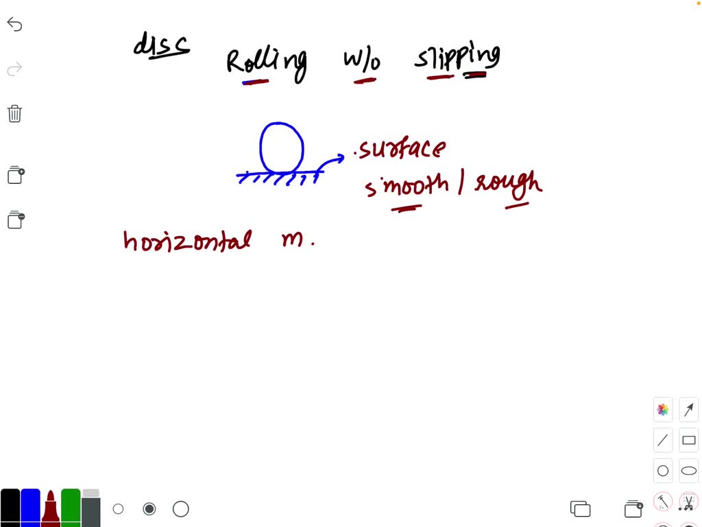 SOLVEDA disc rolls without slipping on a plane without application of an external force (other
