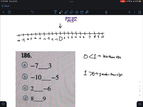 in-the-following-exercises-order-each-of-the-following-pairs-of-numbers-using-or-a-7___3-b-10___5-c-