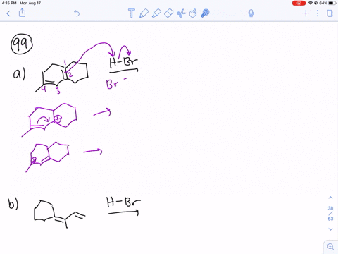 draw-the-major-products-obtained-from-the-reaction-of-one-equivalent-of-hbr-with-the-following-compo