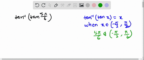 evaluate-without-using-a-calculator-tan-1lefttan-frac5-pi6right