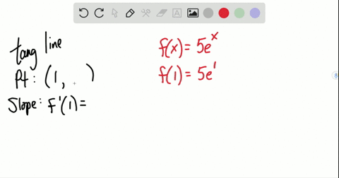 find-the-equation-of-the-line-tangent-to-the-graph-of-f-at-the-indicated-value-of-x-fx5-ex-x1