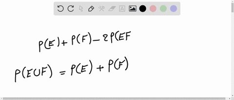 show-that-the-probability-that-exactly-one-of-the-events-e-or-f-occurs-equals-pepf-2-pe-f