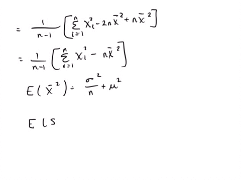 SOLVED: Consider a random sample 𝐲1, 𝐲2, …, 𝐲n with mean vector 𝐲 and ...