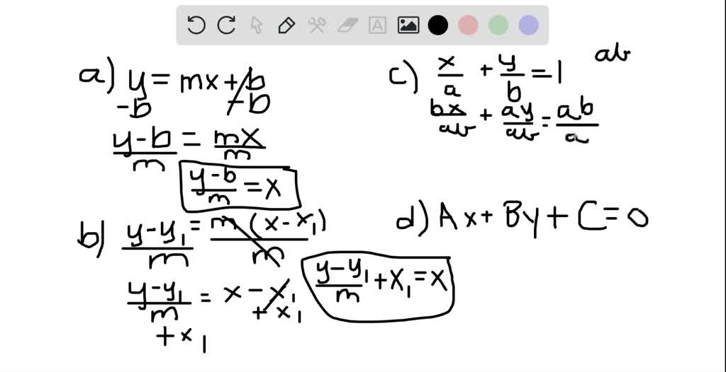 SOLVEDFor Exercises 4958, solve each equation for x in terms of the