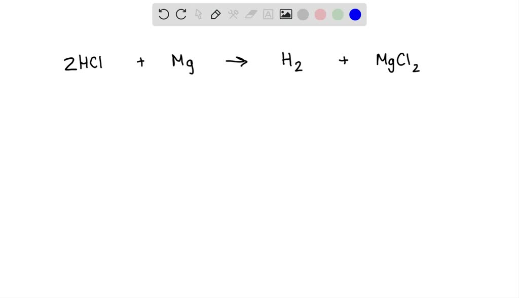 When hydrochloric acid reacts with magnesium metal, hydrogen gas and aqueous magnesium chloride