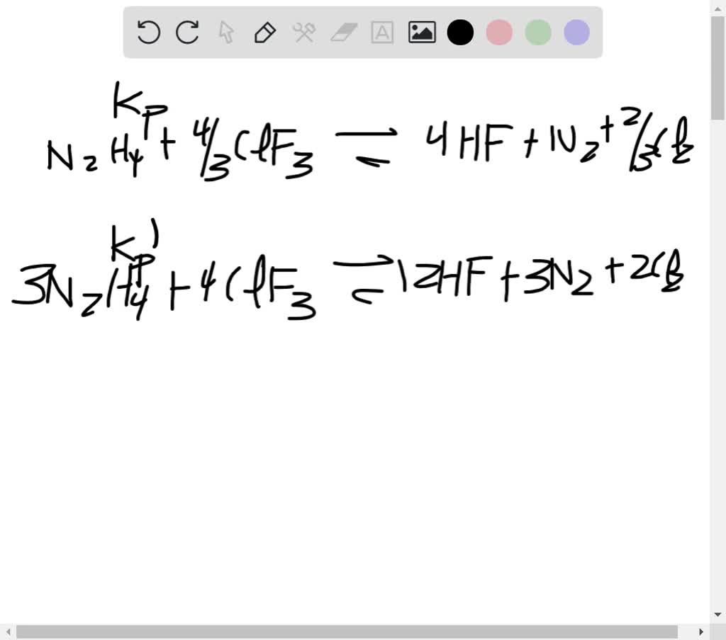 SOLVEDThe reaction of hydrazine, N2 H4, with chlorine trifluoride