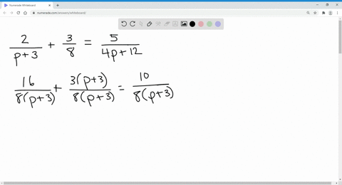 solve-equation-and-check-your-solutions-frac2p3frac38frac54-p12