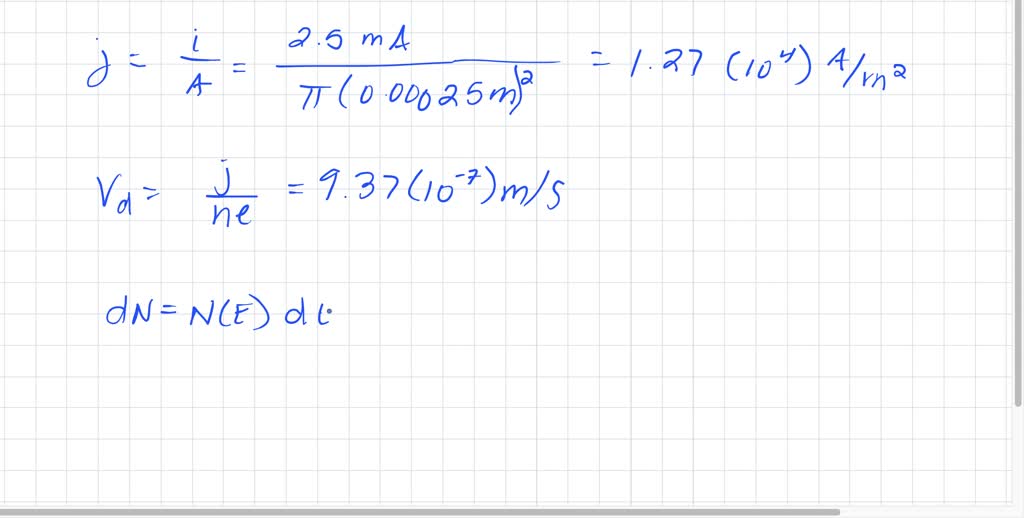 SOLVEDA copper wire of diameter 0.50 mm carries a current of 2.5 mA