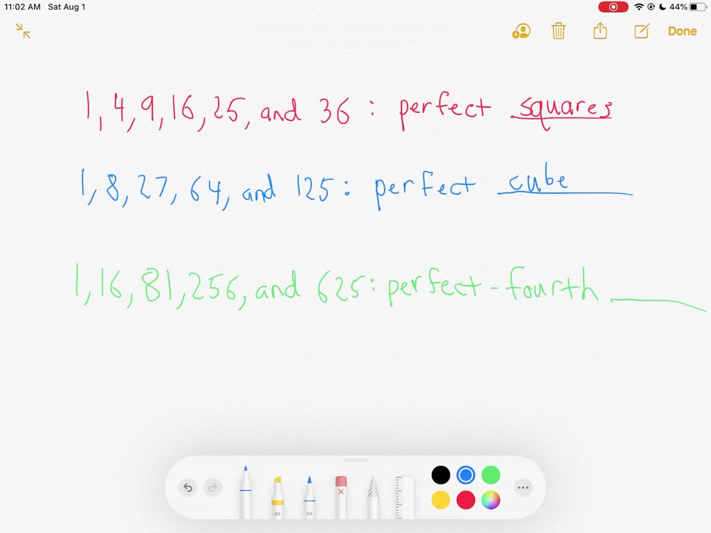 Solved Fill In The Blanks Numbers Such As 1 4 9