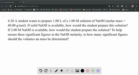 a-student-wants-to-prepare-100-l-of-a-100-m-solution-of-naoh-molar-mass-4000-gmol-if-solid-naoh-is-a