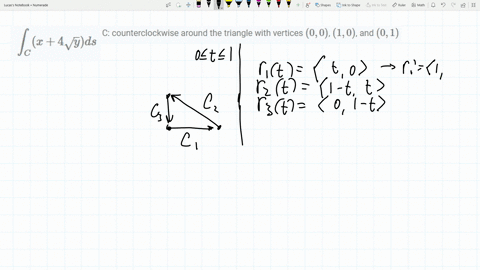 evaluate-int_cx4-sqrty-d-s-along-the-given-path-c-counterclockwise-around-the-triangle-with-vertic-2