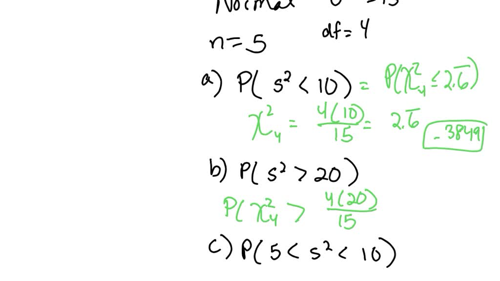 A normal population has a variance of 15. If samples of size 5 are ...