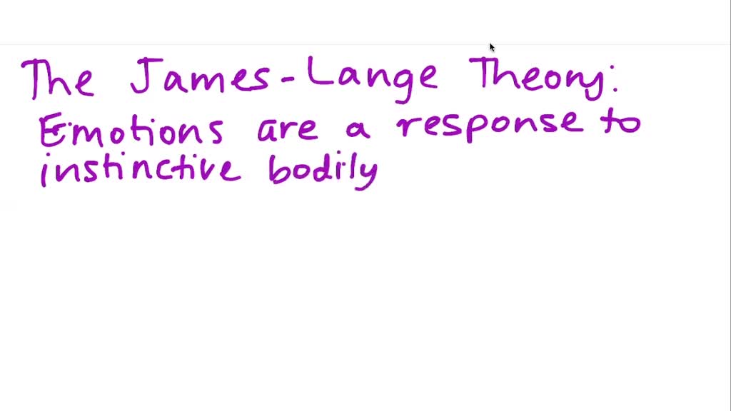 SOLVED:Theories Of Emotion: What Causes Our Feelings? (a) Describe The ...