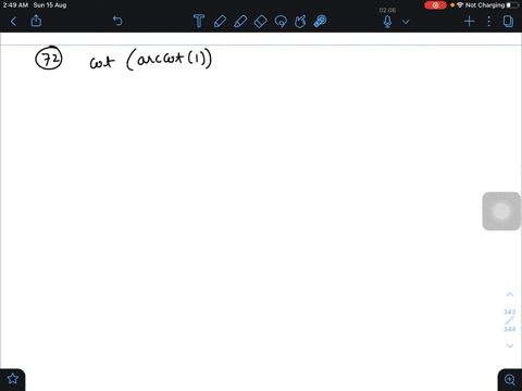 find-the-exact-value-or-state-that-it-is-undefined-cot-operatornamearccot1
