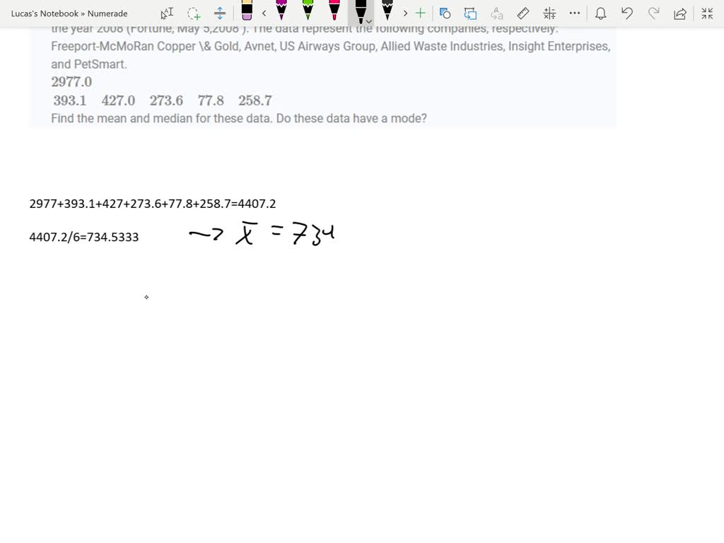 SOLVEDThe following data give the 2010 revenues (in millions of dollars) of the six Maryland