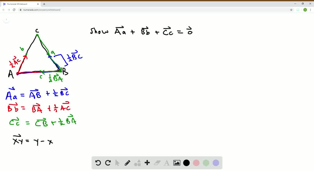 SOLVED: Suppose That A, B, And C Are Vertices Of A Triangle And That A ...