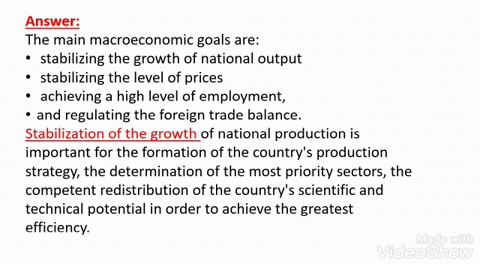 main macroeconomic objectives