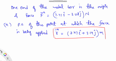 a-metal-bar-is-in-the-x-y-plane-with-one-end-of-the-bar-at-the-origin-a-force-overrightarrowboldsy-3