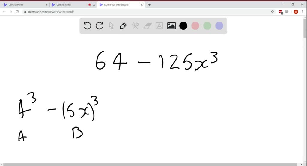 Factor completely. 64-125 x^3 | Numerade