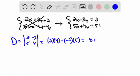 use-cramers-rule-to-solve-each-system-leftbeginarrayl-2-x3-y2-5-x51-4-y-endarrayright-2