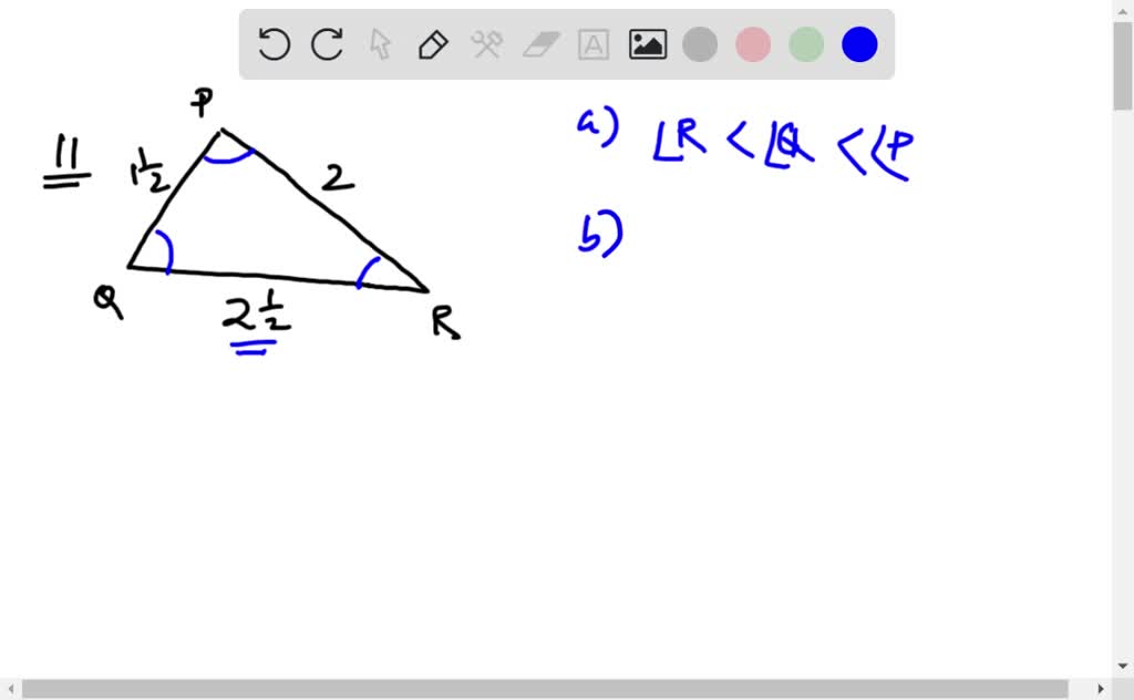 SOLVED:a. List the angles in order of size, beginning with the smallest ...