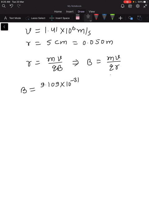 an-electron-at-point-a-in-fig-e2714-has-a-speed-v_0-of-141-times-106-mathrmm-mathrms-find-a-the-magn