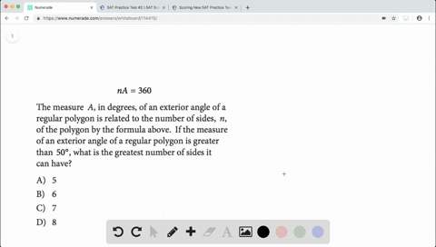 beginequationn-a360endequation-the-measure-a-in-degrees-of-an-exterior-angle-of-a-regular-polygon-is
