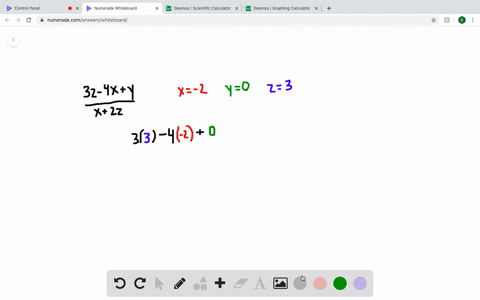 if-x-2-y0-and-z3-find-the-value-of-each-expression-frac3-z-4-xyx2-z