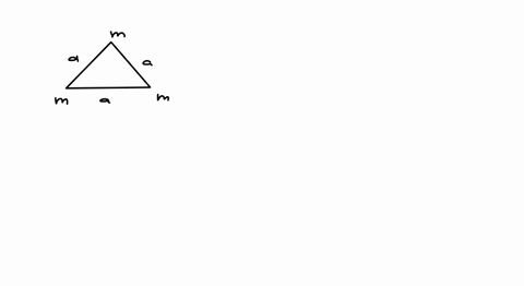 three-particles-of-mass-m-each-are-placed-at-the-three-corners-of-an-equilateral-triangle-of-side-a-