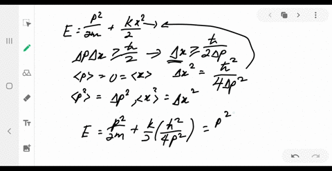 the-total-energy-of-a-particle-spring-system-in-which-the-particle-moves-with-simple-harmonic-motion