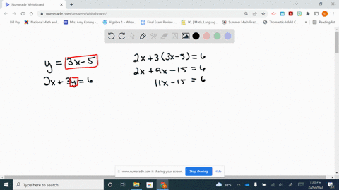 solve-each-system-by-using-the-substitution-method-leftbeginarrayly3-x-5-2-x3-y6endarrayright