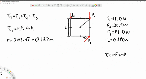 a-square-metal-plate-0180-m-on-each-side-is-pivoted-about-an-axis-through-point-o-at-its-center-an-2