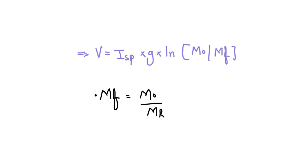 SOLVEDThe average specific impulse of a chemical rocket is 360 s. The