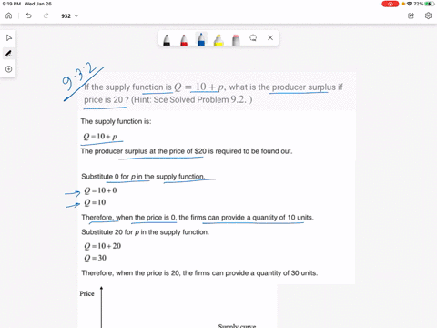 if-the-supply-function-is-q10p-what-is-the-producer-surplus-if-price-is-20-hint-sce-solved-problem-9