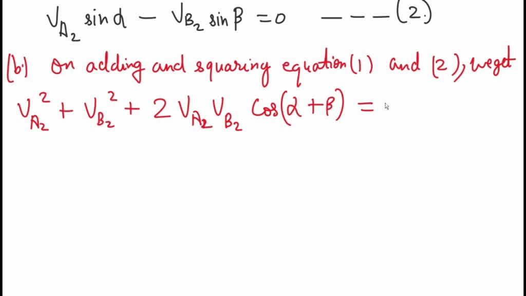 A proton moving with speed vA 1 in the +x -direction makes an elastic ...