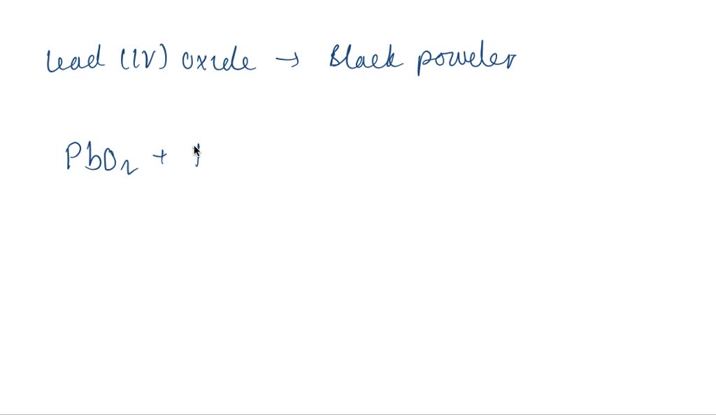 SOLVEDLead(IV) oxide is a strong oxidizing agent. For example, lead(IV