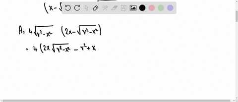 consider-a-symmetric-cross-inscribed-in-a-circle-of-radius-r-see-figure-a-write-the-area-a-of-the-cr